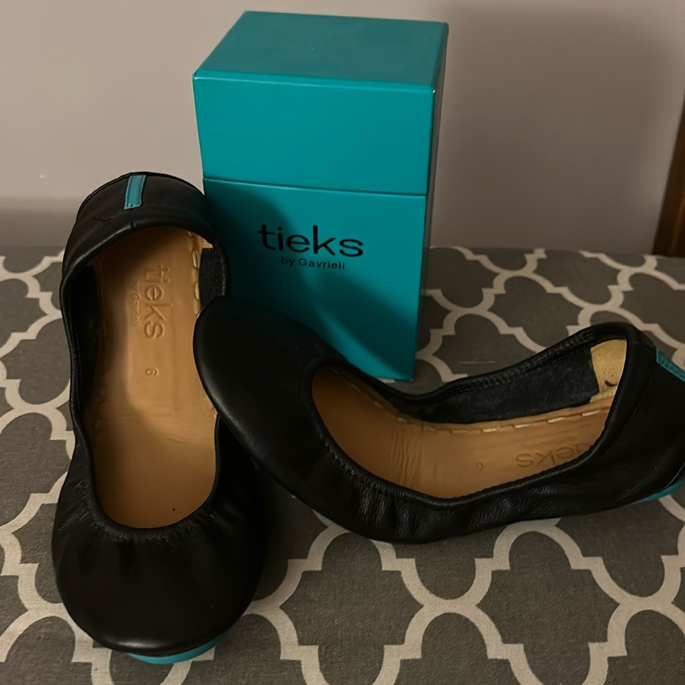 Tieks , black size 6. Like new condition